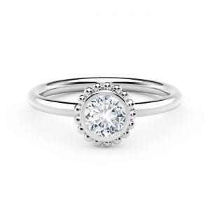 The Forevermark Tribute™ Collection 18K Beaded Diamond Ring