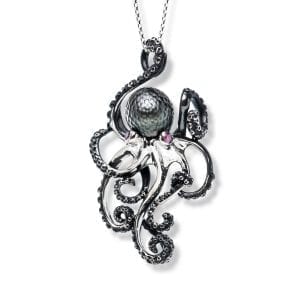 Sterling Silver Octopus Pearl Pendant