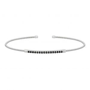 Kelly Waters Rhodium finish Sterling Silver Cable Cuff