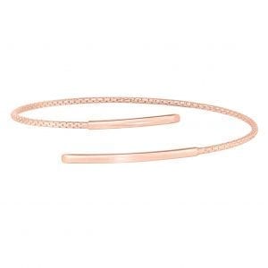Kelly Waters Rose Gold finish Sterling Silver Corean Cable Cuff