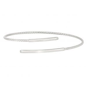 Kelly Waters Rhodium finish Sterling Silver Corean Cable Cuff